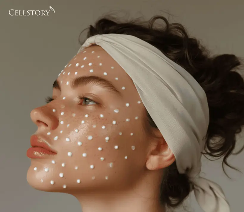 CELLSTORY Korean Glow behandeling met actieve serumdruppels op de huid